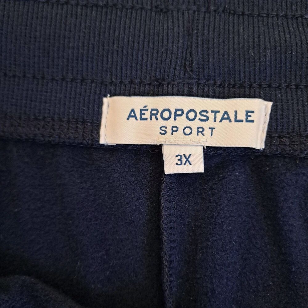 Aeropostale Women's Fleece Pants Size 3X Navy Roses Accents - Picture 5 of 9